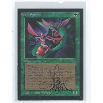 Magic the Gathering Beta Artist Proof Scryb Sprites - SIGNED AND ALTERED BY AMY WEBER
