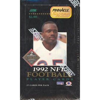 1992 Pinnacle Football Superpak Wax Box