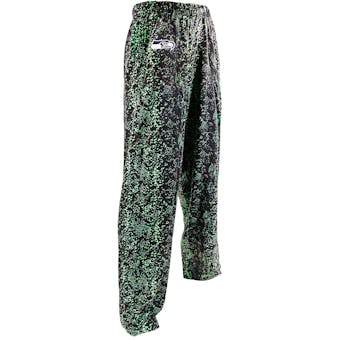 Seattle Seahawks Zubaz Neon Green and Navy Post Print Pants (Adult M)