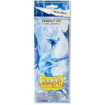 Dragon Shield Card Sleeves Perfect Fit Sealable - Clear (100 Ct.)