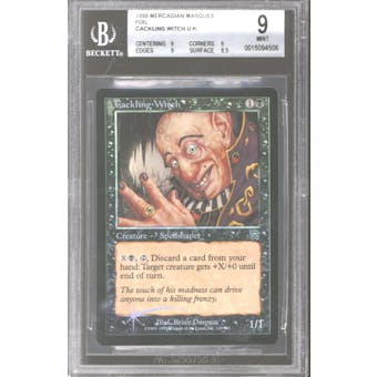 Magic the Gathering Mercadian Masques Foil Cackling Witch BGS 9 (9, 9, 9, 8.5)