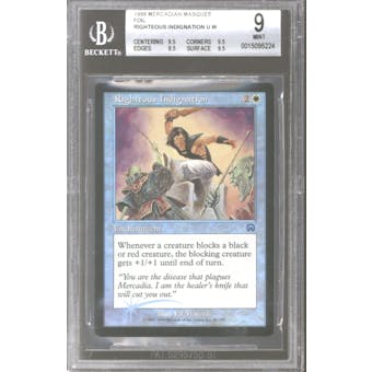 Magic the Gathering Mercadian Masques Foil Righteous Indignation BGS 9 (9.5, 9.5, 8.5, 9.5)