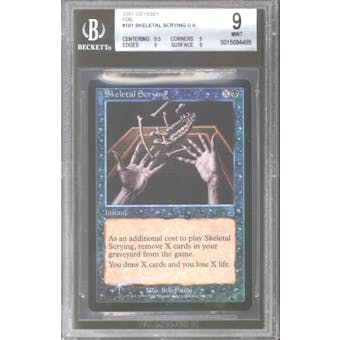 Magic the Gathering Odyssey Foil Skeletal Scrying BGS 9 (9.5, 9, 9, 9)
