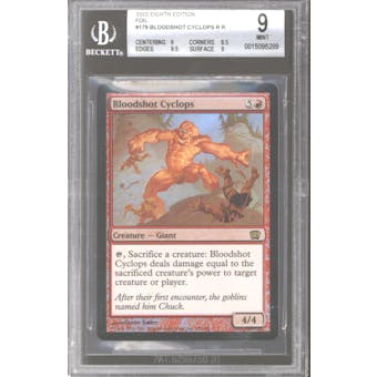 Magic the Gathering 8th Edition Eighth Ed Foil Bloodshot Cyclops BGS 9 (9, 8.5, 9.5, 9)
