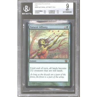 Magic the Gathering 8th Edition Eighth Ed Foil Natural Affinity BGS 9 (9.5, 8.5, 9.5, 9.5)