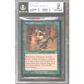 Magic the Gathering Scourge Foil One With Nature BGS 9 (9.5, 9, 9.5, 8.5)