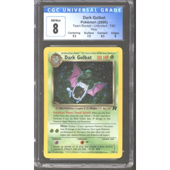 Pokemon Team Rocket Dark Golbat 7/82 CGC 8 + subgrades
