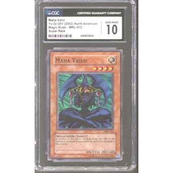 Yu-Gi-Oh Magic Ruler Maha Valio MRL-012 CGC 10 GEM MINT
