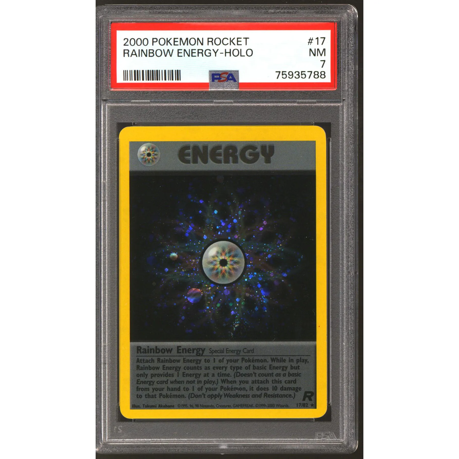 Pokemon Team Rocket Rainbow Energy 17/82 PSA 7 | DA Card World Pokemon Team Rocket Rainbow Energy 17/82 PSA 7 | DA Card World