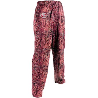 San Francisco 49ers Zubaz Red and Gold Post Print Pants