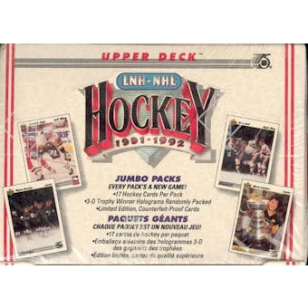 1991/92 Upper Deck English Low # Hockey Jumbo Box