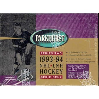 1993/94 Parkhurst Series 2 Hockey Jumbo Box