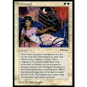 Magic the Gathering Arabian Nights Single Shahrazad - MODERATE PLAY plus (MP+) with a dot of ink