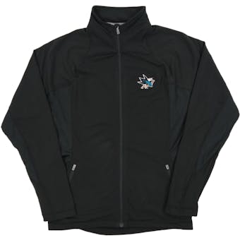 San Jose Sharks Level Wear Lunar Black Performance Track Jacket (Womens Large)