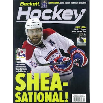 2017 Beckett Hockey Monthly Price Guide (#293 Janruary) (Shea Weber)
