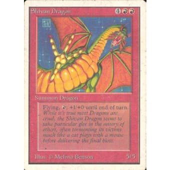 Magic the Gathering Unlimited Single Shivan Dragon - MODERATE PLAY (MP)
