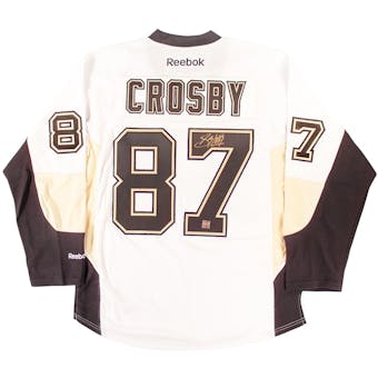 Sidney Crosby Autographed Pittsburgh Penguins White Jersey (Frameworth)