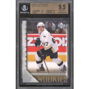 2005/06 Upper Deck Young Guns Sidney Crosby BGS 9.5 card #201 (Gem Mint)