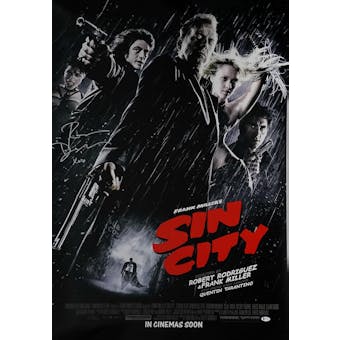 Sin City 27x40 Movie Poster Autographed By Rosairo Dawson Beckett