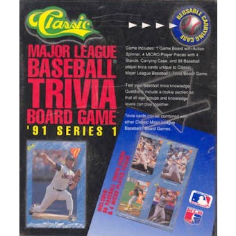 1991 Classic Major League Baseball MLB Trivia Board Game Series 1