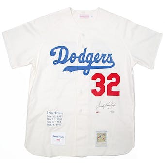 Sandy Koufax Autographed L.A. Dodgers Mitchell & Ness Jersey #/32 (UDA COA)