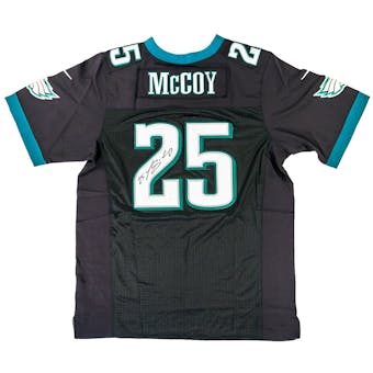 LeSean McCoy Autographed Philadelphia Eagles Black Nike Jersey (JSA)