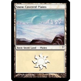 Magic the Gathering Coldsnap Snow-Covered Plains FOIL - LOT OF 4 MODERATE PLAY (MP)