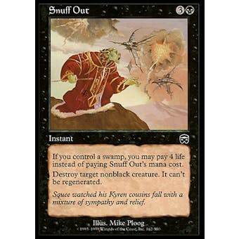 Magic the Gathering Mercadian Masques Single Snuff Out FOIL - SLIGHT PLAY (SP)