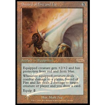 Magic the Gathering Judge Promo FOIL Sword of Fire And Ice MODERATELY PLAYED (MP)