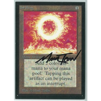 Magic the Gathering Beta Artist Proof Sol Ring - SIGNED BY MARK TEDIN