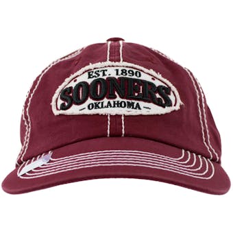 Oklahoma Sooners Top Of The World Patchwork Maroon Adjustable Hat (Adult One Size)