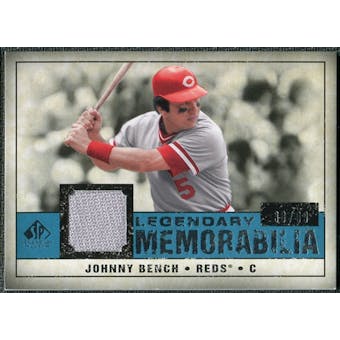 2008 Upper Deck SP Legendary Cuts Legendary Memorabilia Blue #BE Johnny Bench /99
