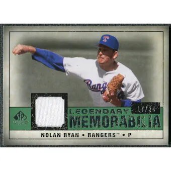 2008 Upper Deck SP Legendary Cuts Legendary Memorabilia Dark Green #NR2 Nolan Ryan /34