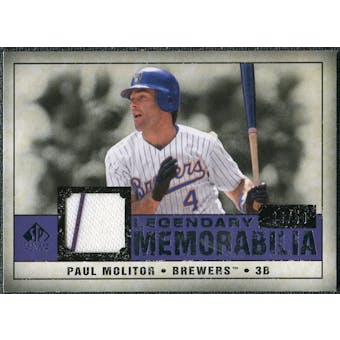 2008 Upper Deck SP Legendary Cuts Legendary Memorabilia Violet #PM Paul Molitor /50