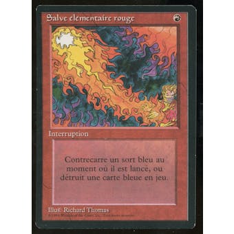 Magic the Gathering 3rd Ed (Revised) Single Red Elemental Blast FRENCH BB - SLIGHT PLAY (SP)