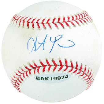 Steve Pearce Autographed Baseball (Stained) (UDA COA)
