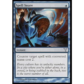 Magic the Gathering Dissension Single Spell Snare Foil - MODERATE PLAY (MP)
