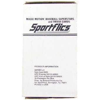 1986 Sportflics Baseball Wax Box