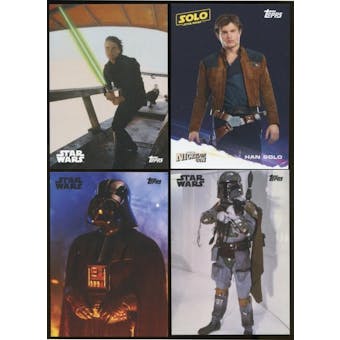 Star Wars NCC Exclusive 4-Card Set Vader/Skywalker/Solo/Fett (Topps 2018)