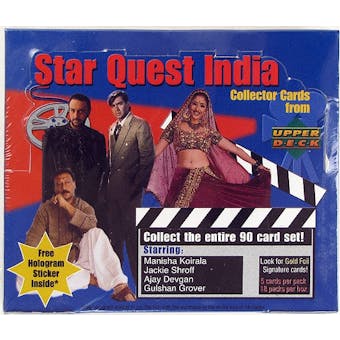 Upper Deck Star Quest India Collector Cards Box