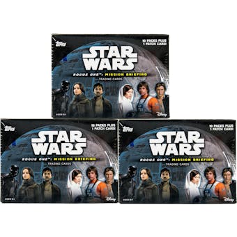 Star Wars Rogue One: Mission Briefing 10-Pack Box (Topps 2016) (Lot of 3)