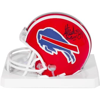 Steve Tasker Autographed Buffalo Bills Football Mini Helmet