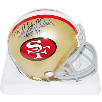 Bob St. Clair Autographed San Francisco 49ers Football Mini Helmet