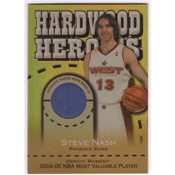 2005/06 Topps Chrome Hardwood Heroics Refractors Gold #SN Steve Nash 9/9 Jersey