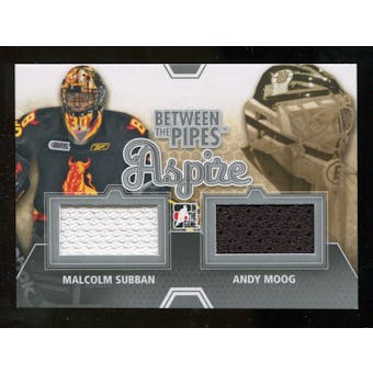 2012/13 In the Game Between The Pipes Aspire Jerseys Silver #ASP12 Malcolm Subban/Andy Moog /140