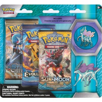 Pokemon Legendary Beasts Collector's Pin 3 Booster Pack - Suicune