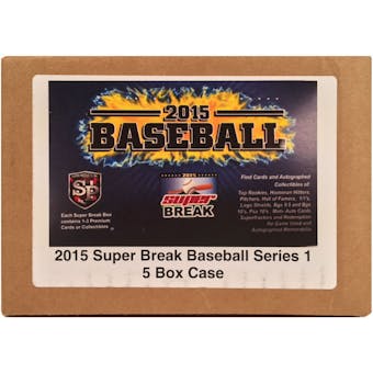 2015 Super Break Series 1 Baseball Hobby 5-Box Case