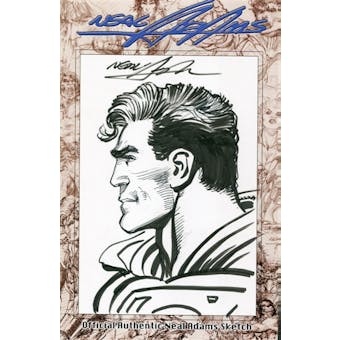 Neal Adams Official Authentic Sketch - Superman SIG - (Hit Parade Inventory)