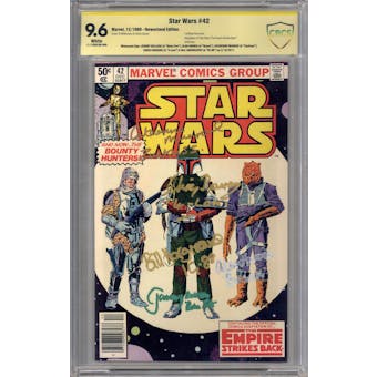 Star Wars #42 Newsstand Edition Bulloch Harris Munroe Parsons Hargreaves Sig Series CBCS 9.6 (W)