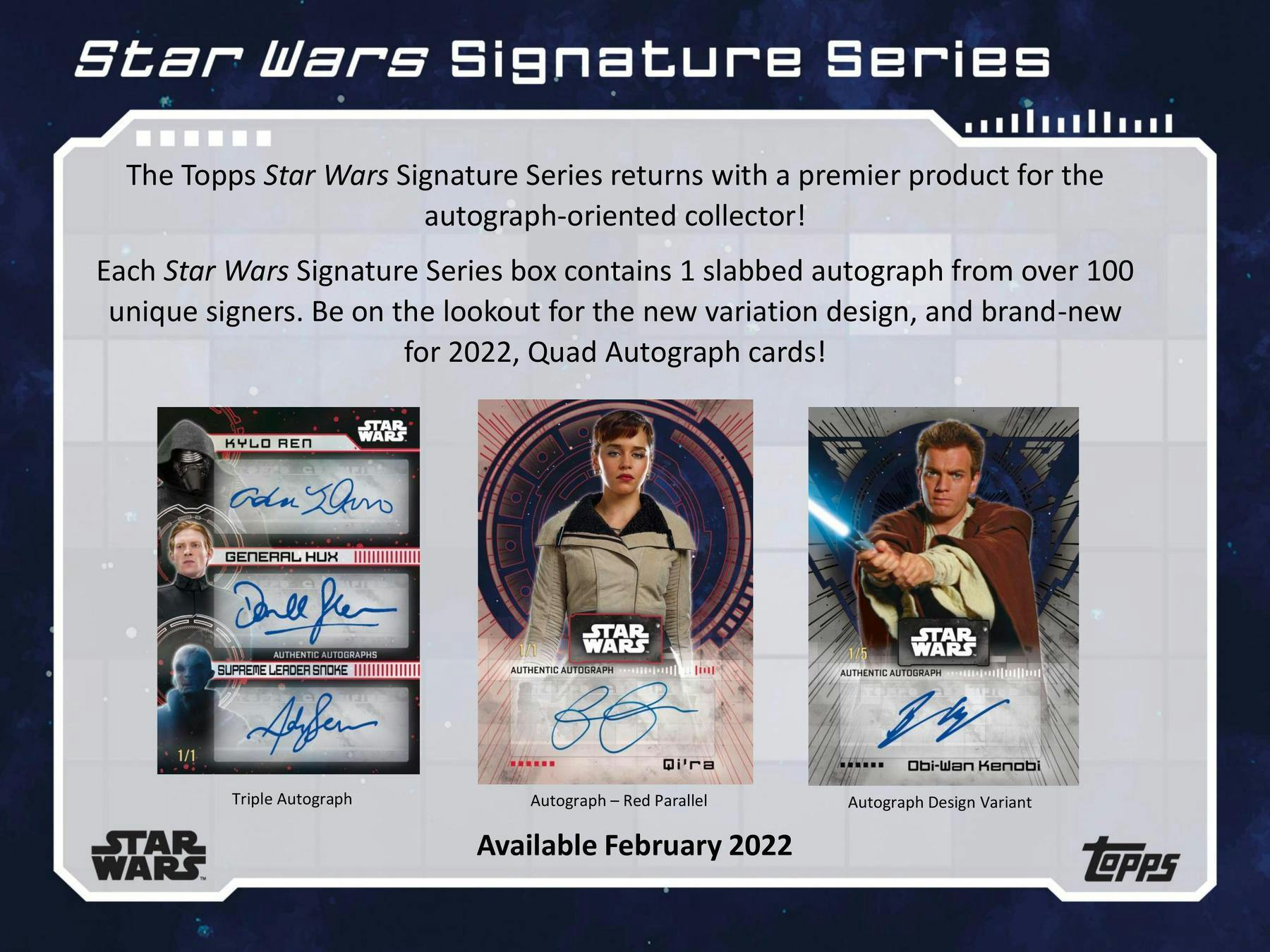 Star Wars Signature Series Hobby Box (Topps 2022) DA Card World